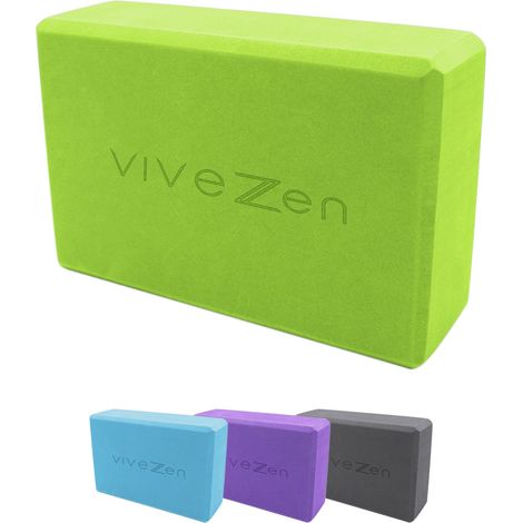 Brique, bloc de yoga 23 x 15 x 7,5 cm - EVA - Vert - Vivezen