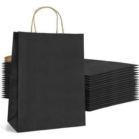 Sacs cadeaux - - Paquet de 10 - Noir - Mixte - Papier de qualité supérieure YYV (1/2)
