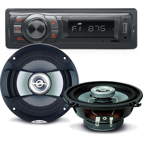 Pack sono voiture Auto Radio NewOne AR270 80 Watts + 2 hauts parleurs 13cm 100W