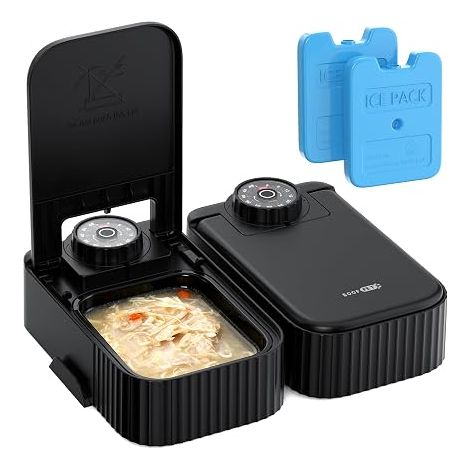 Automatic Wet Cat Food Dispenser: 48H Programmable Wet Cat Food Dispenser - Wireless Automatic Dog Bowl with 1 AA Batteries - 350g per Meal - Refrigeration (1/5)