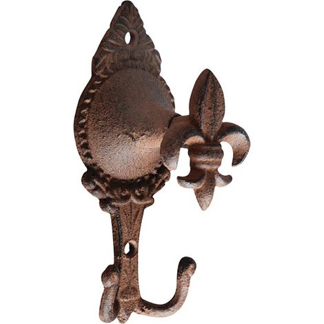 Rustikaler Gusseisengriff, Lilienmuster, 13,9 cm