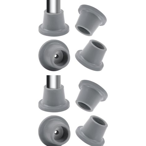 Lot de 8 patins de remplacement pour chaise de douche, patins pour chaise de bain avec revêtement en caoutchouc, patins antidérapants en caoutchouc avec ventouses, dimensions : 57 x 28,6 x 40 mm. (1/5)