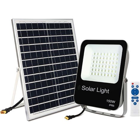 Projecteurs étanche solaires à LED 150W Blanc froid 6000k - DIGILAMP (1/5)