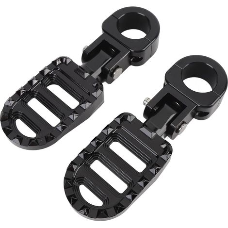 Pergnées à Pied de Moto en Alliage en Alliage en Aluminium, Confort amélioré, Reproche à L'angle Réglable, ajusté pour 1,06 Pouce 1,25 Pouce de Pare-chocs (1/5)