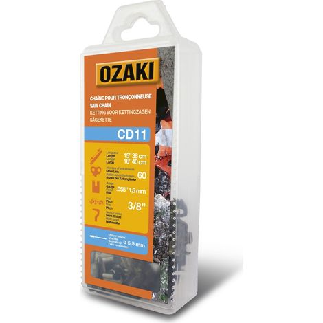 Chaîne De Tronçonneuse Ozaki Sous Coque Semi Carrée: 3/8'' 058 (1,5mm) 60 Entraîneurs ( E60 )