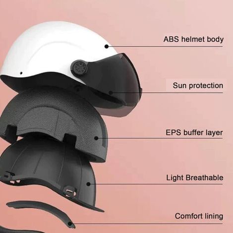 Casque de moto demi-masque vintage de style allemand avec visière, homologué adapté aux voyages et à la randonnée, tailles 55-59 cm