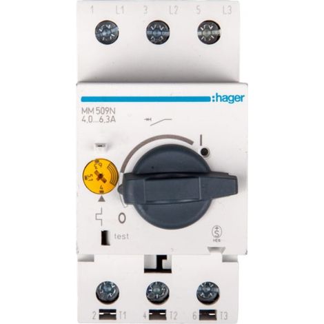 Interruttore automatico per motori 3P 2,2kW 4-6,3A MM509N