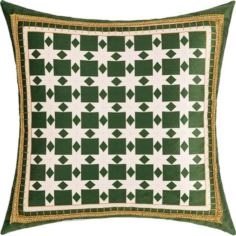 MINKUROW Fodere per Cuscini 25x25cm Foglie Federe per Cuscini Decorativi per la Casa Fodere per Cuscini Quadrati, Federe per Cuscini in Lino per Divano Camera da Letto Auto, 2 Pezzi Verde 2 (1/5)