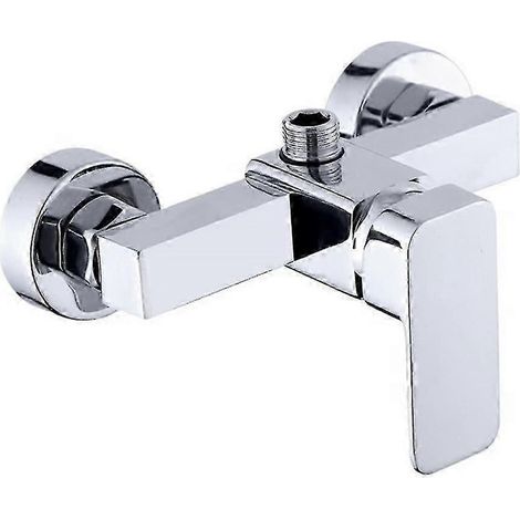 Douche murale chromée avec mitigeur pour eau chaude et eau froide.-AquaForge (1/5)