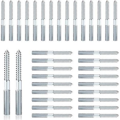 M8 x 80mm Double Thread Screws: Double Threaded Screws (1/5)