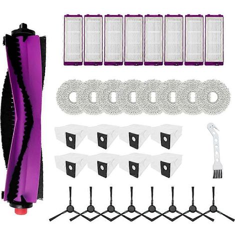 Accessoires pour robot aspirateur Midea V15/V15pro : brosses principales, lingettes, filtres, sacs à poussière et brosses latérales ( )