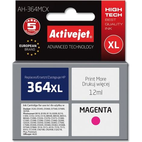 Activejet AH-364MCX ink (replacement for HP 364XL CB324EE Premium 12 ml magenta) (1/2)