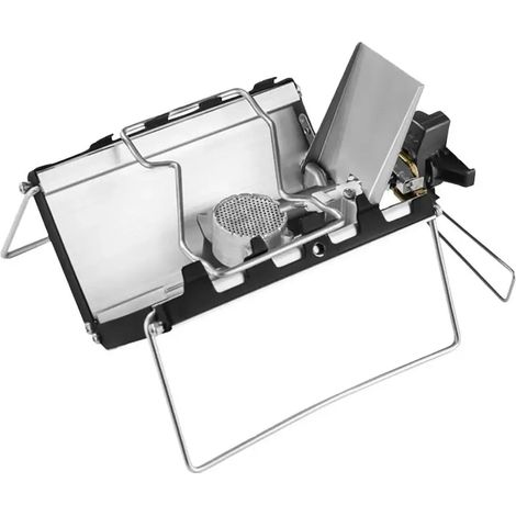 Réchaud à gaz portable de camping pliable, mini réchaud à cassette coupe-vent 2600W, articles de plein air, réchauds de cuisine portables (1/5)