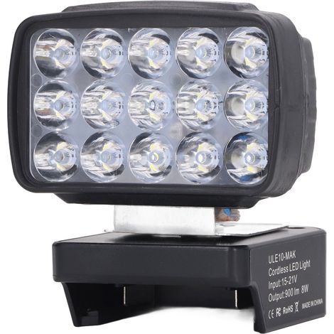 15 LED 6500K 15V-21V Lithium 8W Arbeitsleuchte für Werkstätten, Scheunen, Autos (1/5)