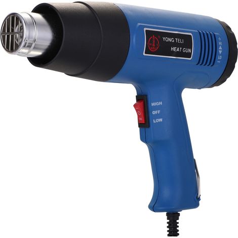 Pistolet à air chaud industriel 2000 W avec température réglable et affichage numérique pour la pose de films teintés sur les vitres de voiture (1/4)