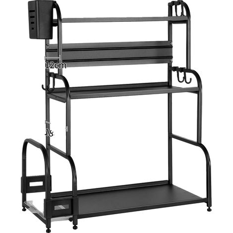 Estantería de cocina de 3 niveles, incluye soporte para cubiertos, 48 ​​cm. (1/2)