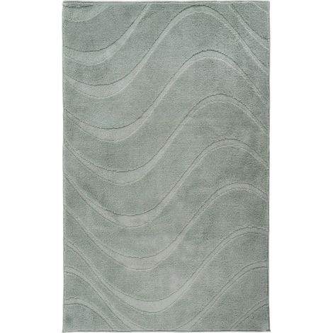 Tapis de bain vert antidérapant doux antibactérien - 110 x 67 cm (1/5)