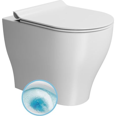 Cuvette TONO, Geniusflush, 36x53cm, siphon en S/siphon en P, blanc double mat (1/3)