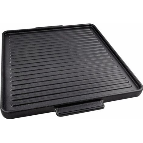 PIASTRA BISTECCHIERA GHISA PER FORNELLONE MISURE 415 X 415 CON MANICI BARBECUE