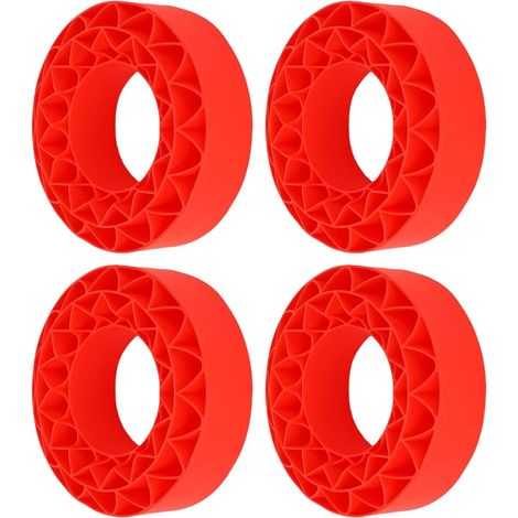 Ensemble d'Inserts de Pneu en Silicone Compatible SCX10 III – 4 Pièces en Mousse de Pneu en Silicone Souple 106 X 42 Mm pour Chenilles RC de 0,9 Pouces – Inserts à Code Couleur Vibrant pour (1/5)
