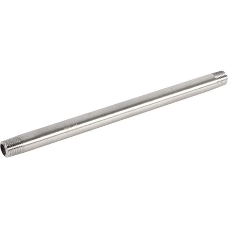 Male x Male Stainless Steel 304 Threaded Pipe Fitting Connector(1/4")