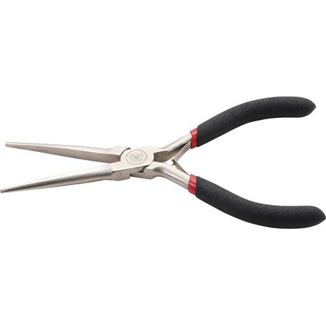 Pinza a becchi mezzotondi dritta con molla 150 mm (1/3)