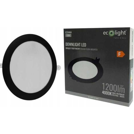 Downlight LED circular P/T 12W 4000K negro DL-1 (1/4)