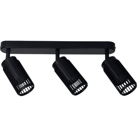 Spot 3 elementi, Sahara Arenado, Gu10, 10 W, (lampadine non incluse), Nero, 40 x 6 x 21 cm