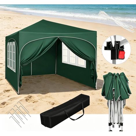 Arredo giardino gazebo 3x3 m verde OKMYHOME (1/5)