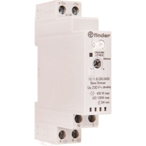 Relè elettronico a impulsi con dimmer 400W 45-65Hz funzione SLAVE, controllo 0-10V 15.11.8.230.0400