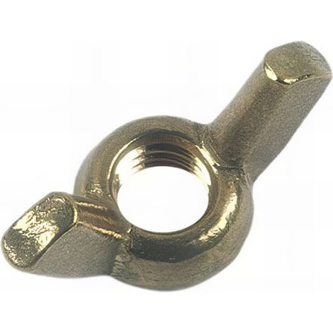 Ecrou à oreilles forme Américaine M6 mm Laiton - Boite de 200 pcs - Fixtout EORA06LNB