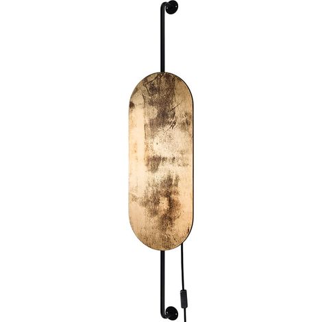 Applique murale Nowodvorski Wheel doré/noir bois 2xG9