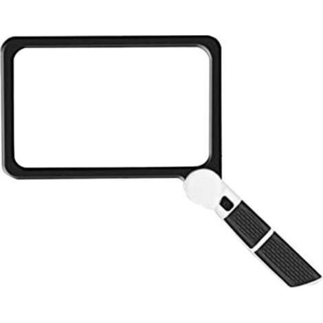 5X Full Page Magnifier for Reading, Folding Illuminated Magnifier with 48 LED Lights, Rectangular Handheld Magnifier (1/4)