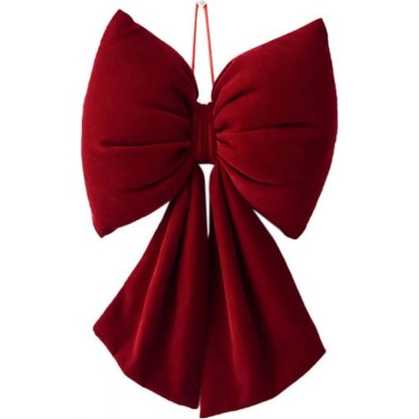 Nœud Décoratif-Satin-3d-Forme Structurée-Finition Nœud Central Couturé-Pour Décoration Arbre de Noël-20 cm-1 Pièce