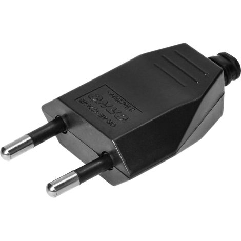 Orno Enchufe Eléctrico Plano Negro 2,5A 250V IP20