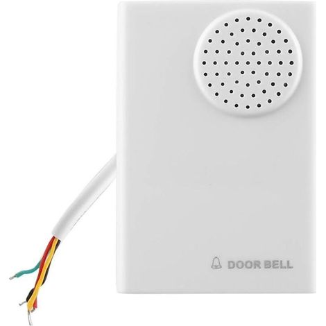Sonnette filaire, alimentation 12 V, tonalité claire, contrôle d'accès pratique, matériau ABS, système de contrôle d'accès pour bureau, maison, villa (1/4)