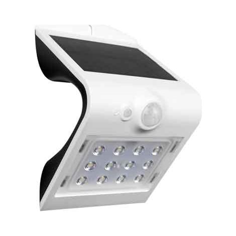 APPLIQUE A LED CON PANNELLO SOLARE E SENSORE 'ARCADIA' 3W - 200Lm - 6000K - Colore Nero