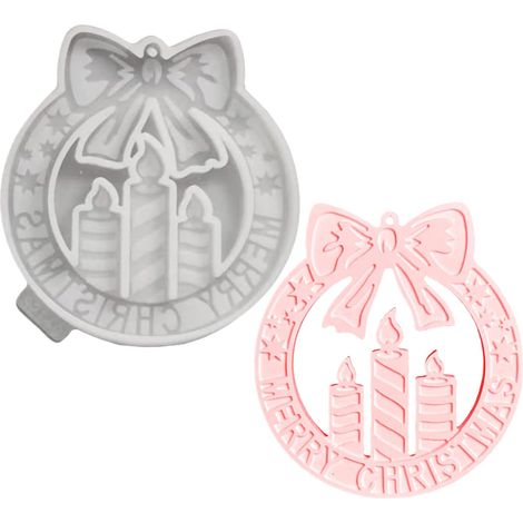 Moules décoratifs en silicone 3D sur le thème de Noël, ornements de Noël, moules en plâtre, moules en silicone à faire soi-même (1/5)