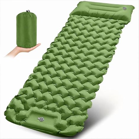 Matelas de Camping Gonflable, 15CM Épaisseur Matelas 1 Personne (1/3)