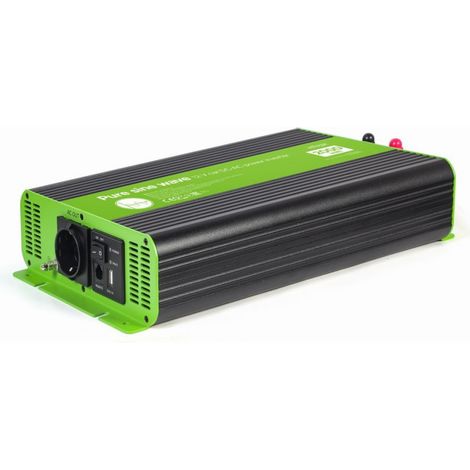 EnerGenie EG-PWC-PS2000-01 Auto-Stromadapter und Wechselrichter, 2000 W, schwarz, grün