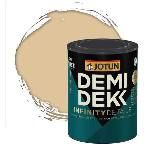 Peinture Bois - DEMIDEKK INFINITY DETAILS - Lasure Opaque Satinée - RAL 1014 - 0,75L (1/2)