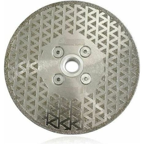 Lame de scie diamantée, disque galvanisé double face de 125 mm pour couper et meuler les carreaux de marbre, granit, pierre (filetage M14) (1/5)