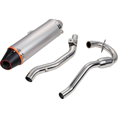 Echappement Moto,Système complet de d'échappement Longueur du silencieux 43cm Diamètre de connexion 3,8cm pour CRF150F CRF230F 2003-2013 - Titane (1/5)