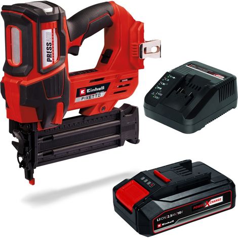 Einhell Power X-Change 18v Cordless Nailer FIXETTO Brad Nail Gun 18/50 +2.5AH (1/4)