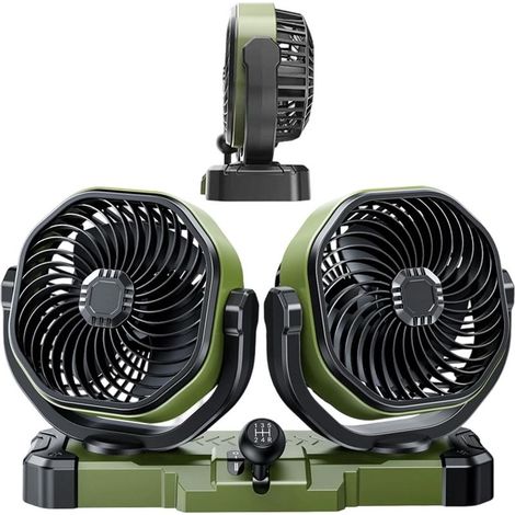 Ventilateur pour Voiture Auto-adhésif Double Tête 2 Vitesses (1/5)