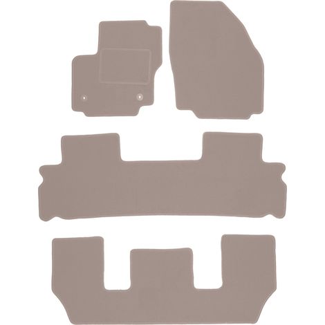 Alfombrillas de terciopelo para Ford S-MAX MK1 FL 7 plazas (2012-2015) beige (1/5)