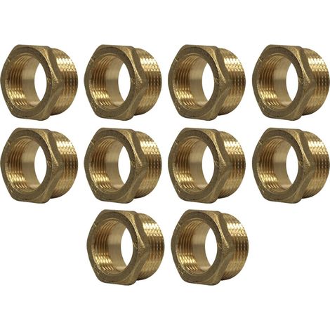 Lot de 10 Mamelons Laiton Réduit Mâle/Femelle 1"-3/4" (26/34-20/27) - Arcanaute (1/5)