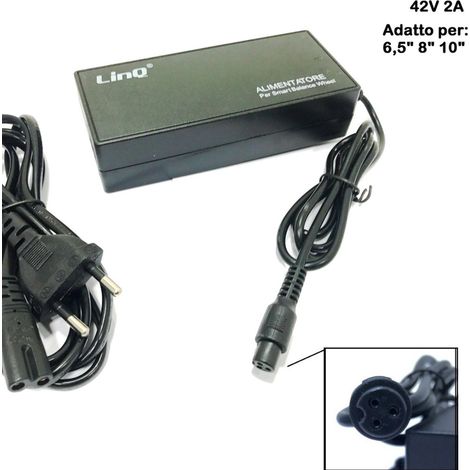 Trade Shop - Cargador De Batería De Reemplazo Para La Fuente De Alimentación De Batería Hoverboard 42v 2a - (1/4)
