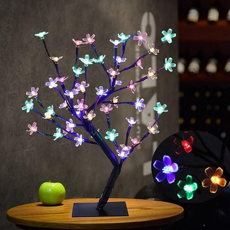 ZOLGINAH LED Lampe de Cerisier, 0.45M 48LED, Arbre Lumineux LED, Branches Noires, pour la décoration de Maison (Multicolore) (1/5)