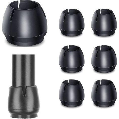 24 patins de protection en silicone pour pieds de chaise, protections de sol, coupelles pour meubles avec coussinets en feutre, embouts de pieds ronds antidérapants en silicone (17 mm-21 mm) (1/3)